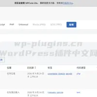 WPCode Lite简体中文汉化版语言包下载